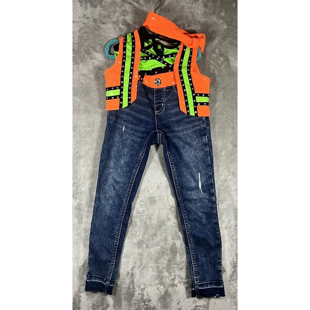 MAF‎ Dance Solo Costume Kids Seamless Design Construction Worker Size MC Medium